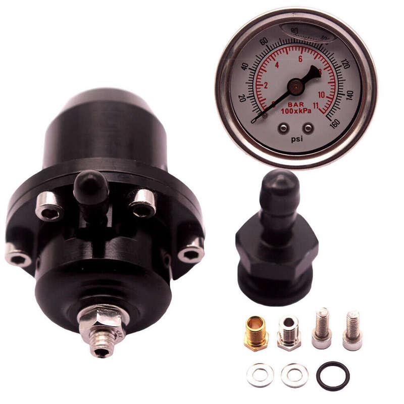 For Honda B16 B18 B17 B20 Si LS GSR D16 Racing FPR+Fuel Pressure Regulator Gauge