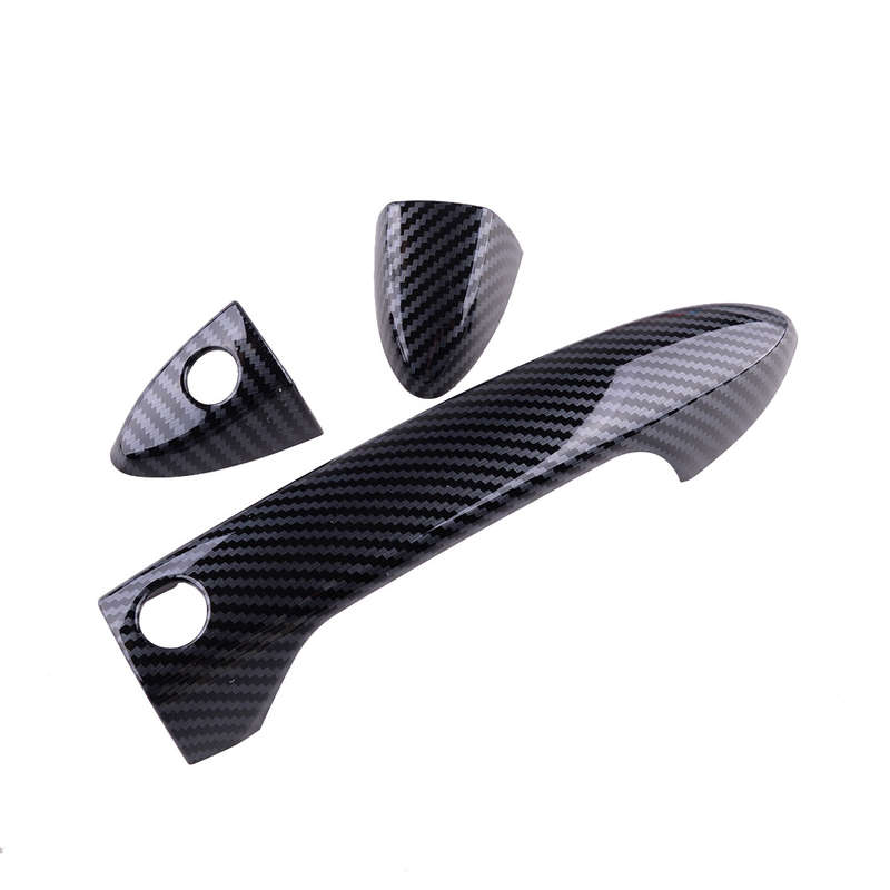 Carbon Fiber Look Exterior Side Door Handle Cover Trim 8pc Fit for Honda Accord