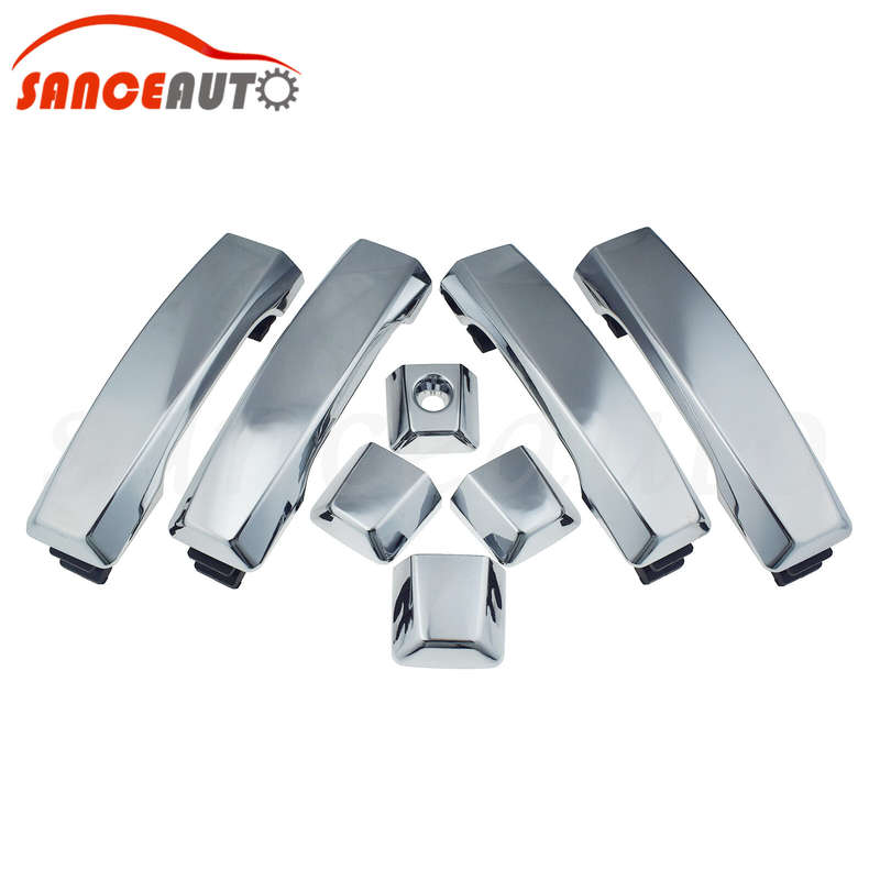4pc Exterior Outside Chrome Door Handles Front Rear for Nissan Titan 2004-2018