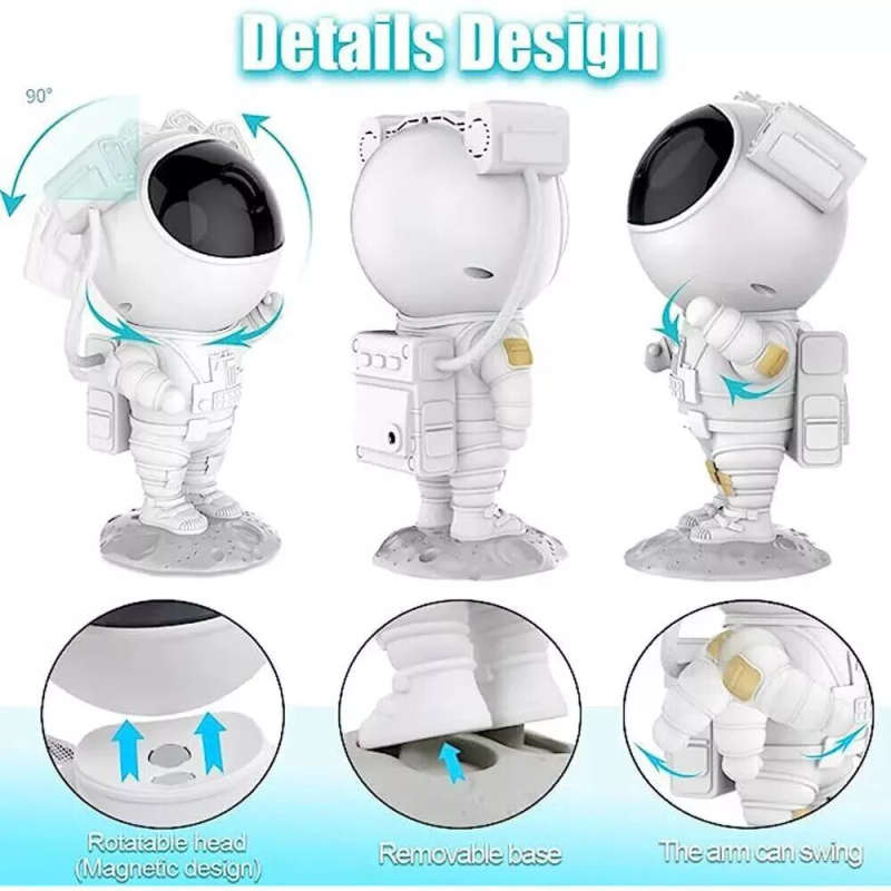 Night Light Projector Lamp Starry Galaxy Space Nebula Star Astronaut LED Remote