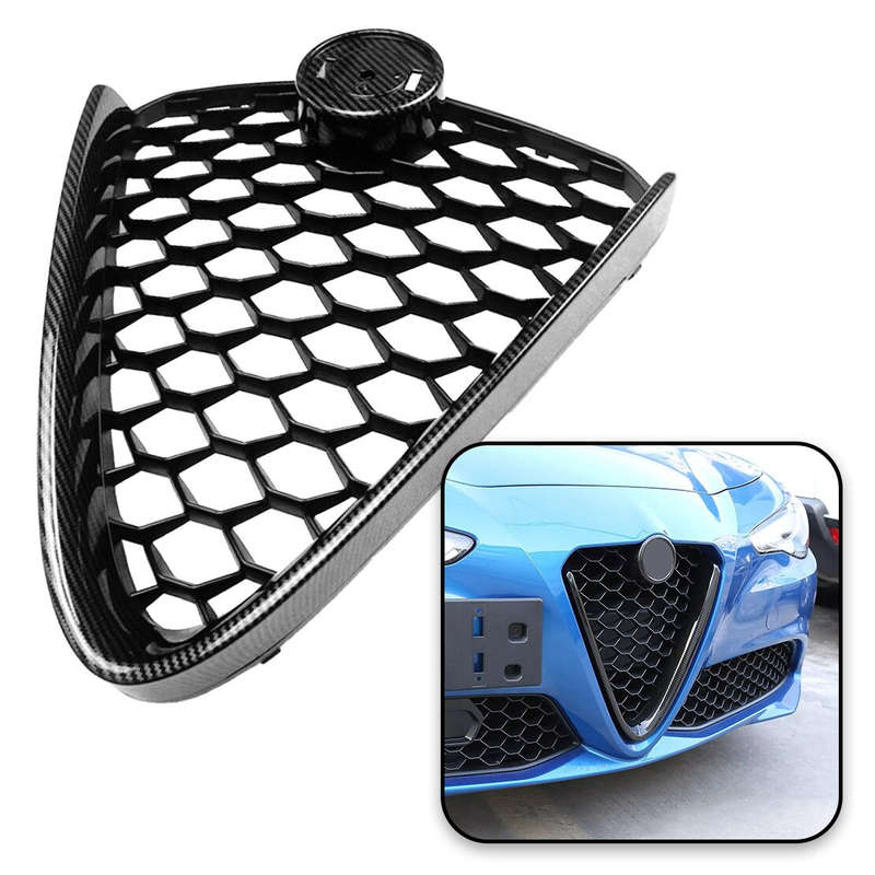 Front Bumper Grill Upper Center Grille Fit For Alfa Romeo Giulia 2017-2022 zx