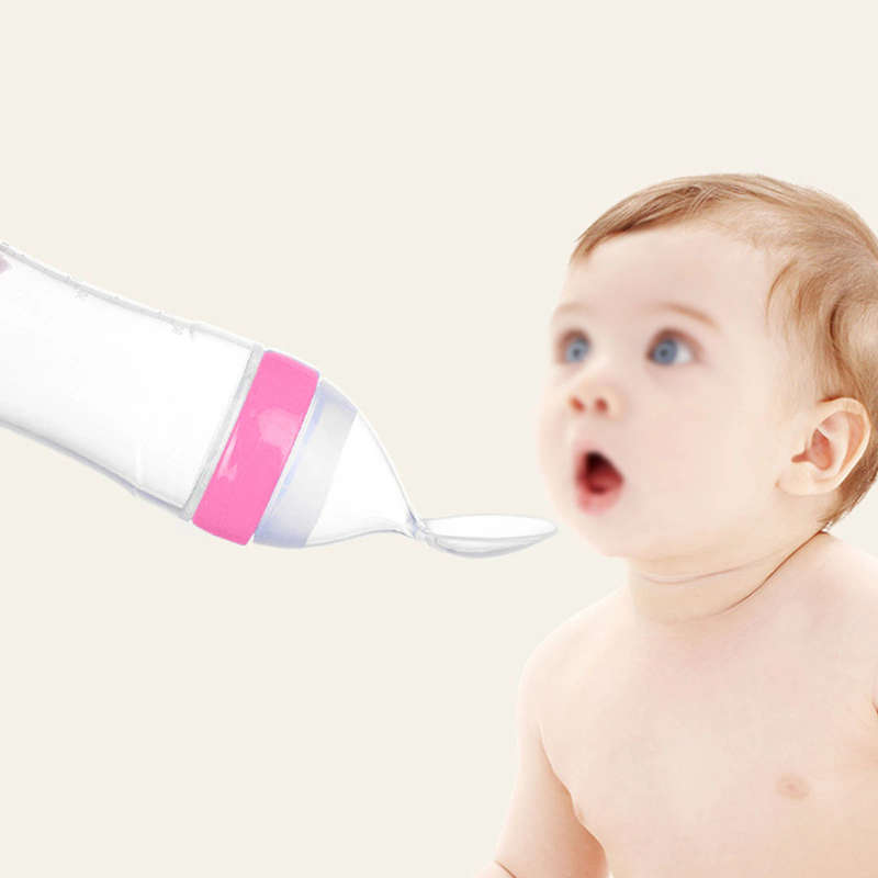 Baby Silicone Squeeze Feeding Bottle