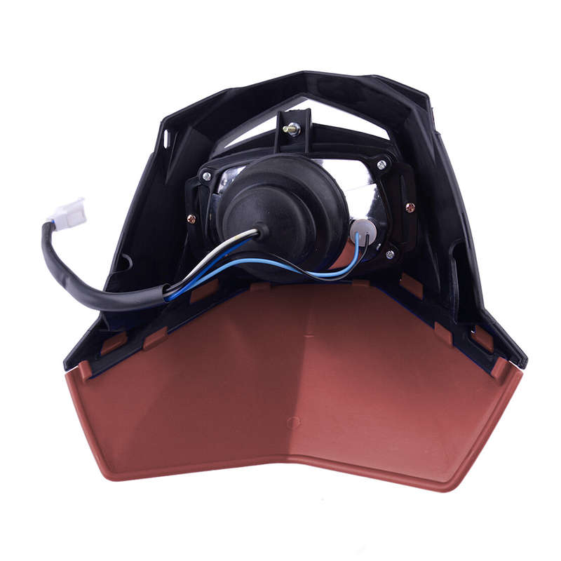 Red & Black Motorcycle Dirt Bike Front Headlight With Fairing H4 12V New
