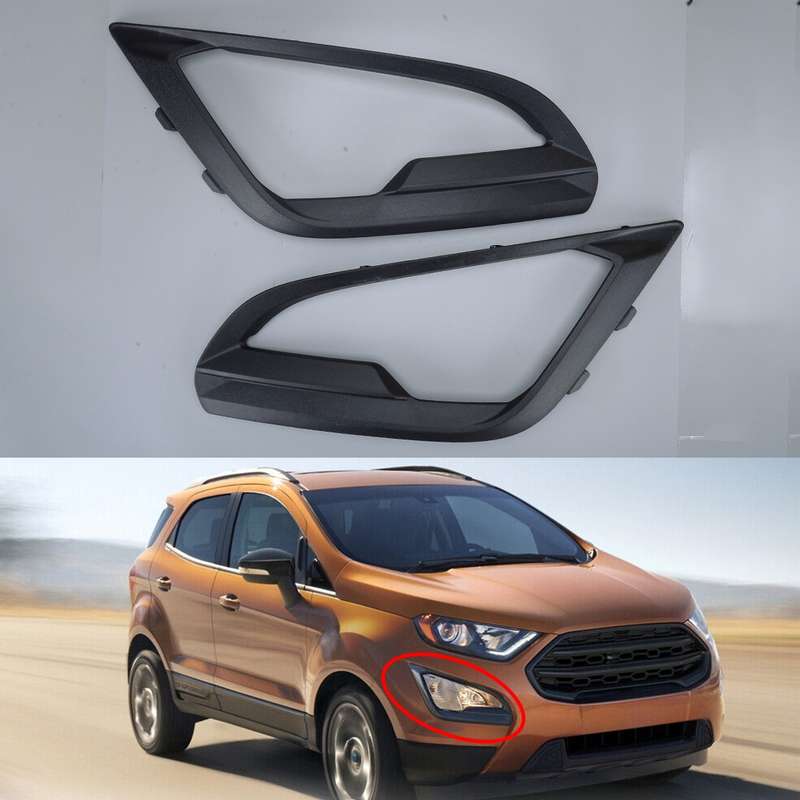 1Pair Front Bumper Fog Light Cover Frame Fit For Ford EcoSport 2018-2021