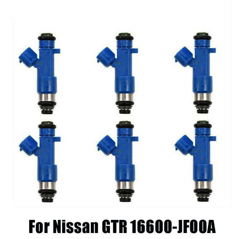 6Pcs Fuel Injector 63570 14002-AN001 16600-JF00A For Nissan GT-R 3.8L