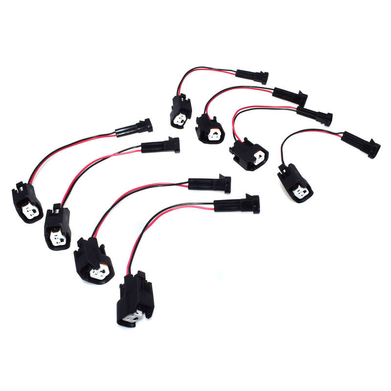 8PCS For LQ4, LQ9 4.8 5.3 6.0 wire Harness to LS2 LS3 LS7 EV6 Injector Adapters