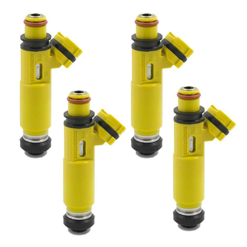 4PCS 195500-4450 Yellow Fuel Injector Tested For Mazda MX-5 RX-8 1955004450