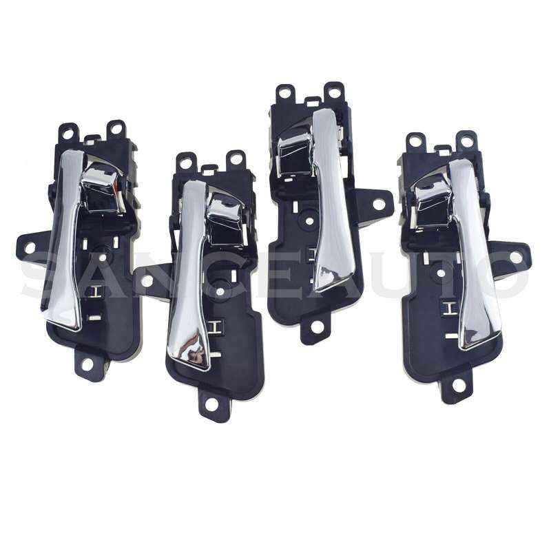 New 4PCS Front Rear LH RH Inside Chrome Door Handles For Hyundai Sonata 2011-15