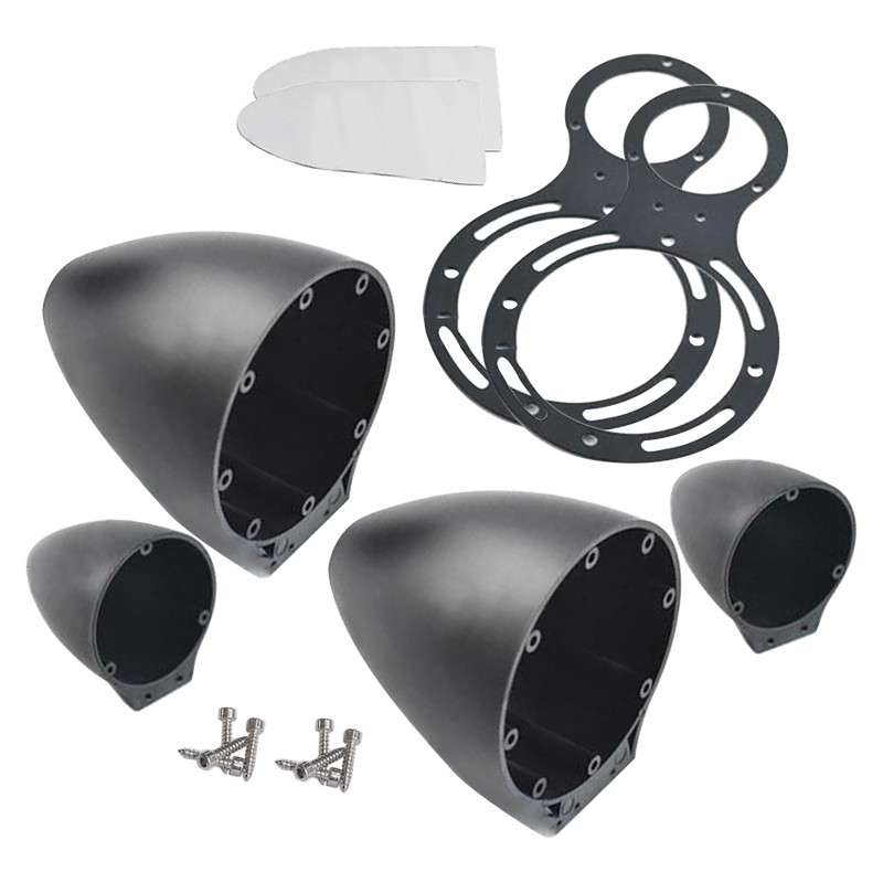 Car 3.5" Speaker Modified Three-Way Tweeter Bracket Base Shell Box Kit