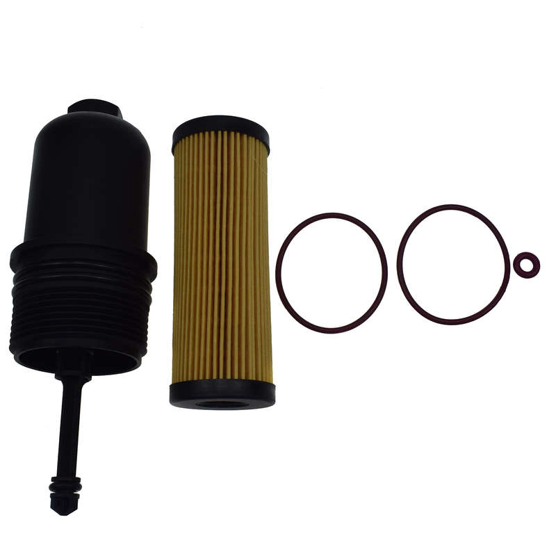 2PCS For 17-20 Ford Fusion & 15-20 F150 2.7L V6 Oil Filter & Cap Lid Cover Kit