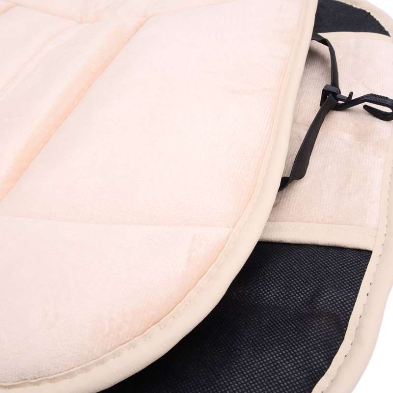 New Front Car Seat Cover Plush Pad Mat Auto Chair Cushion Protector Beige