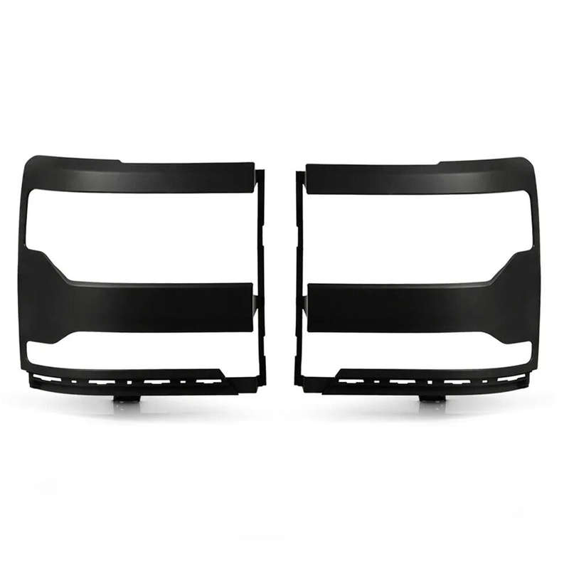 Fit For Chevy Silverado 1500 2016-2018 Pair Black Headlight Trim Bezel Cover A2