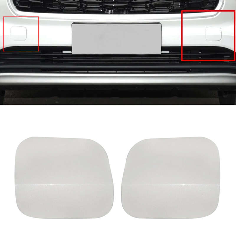 1Pair Car Front Bumper Tow Hook Eye Cover Fit For Toyota Highlander 2020-23