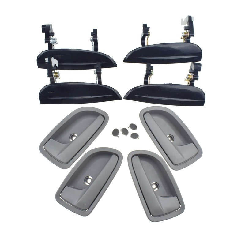 8Pcs NEW Front Rear Left Right Exterior Interior Door Handle For 2003-05 Kia Rio