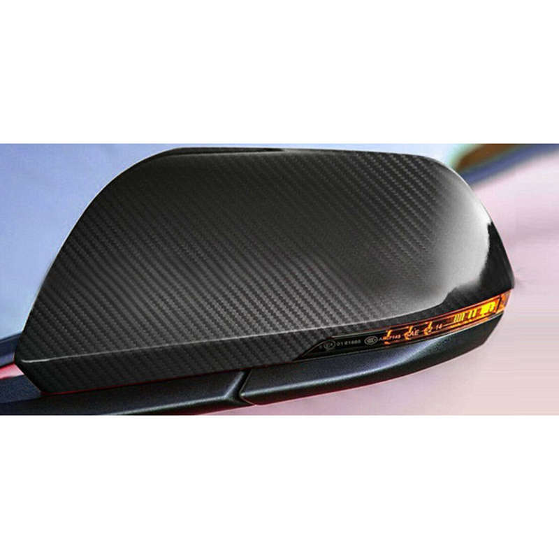 Carbon Fiber Style Side Mirror Cover Caps Fit for Ford Mustang GT 2015-2020