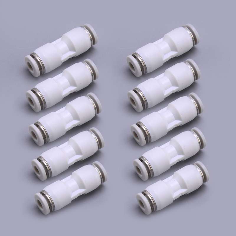 10PCS 4mm Quick Connect Straight Connector Pneumatic Air Line Hose Fitting