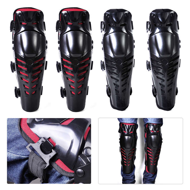 2x Adults Knee Protector Guard Pad Shin Armor Fit for Bike Motorcycle Motocross