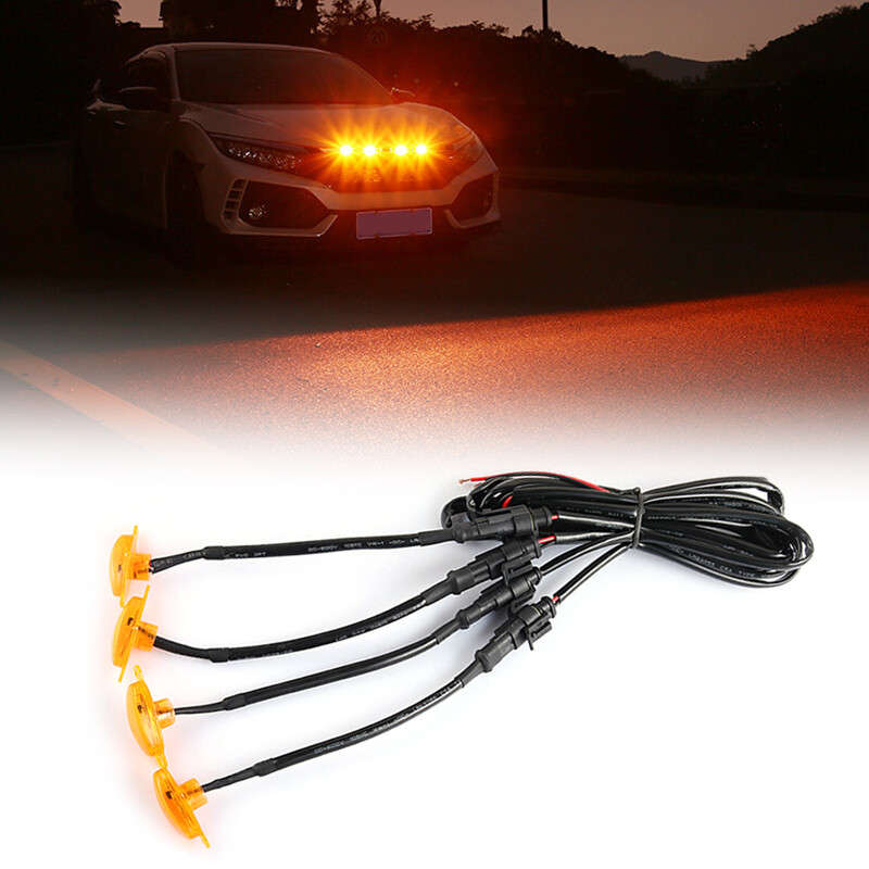 4x Front Grille LED Amber Light Fit for Dodge Ram 1500 2019 to 2021