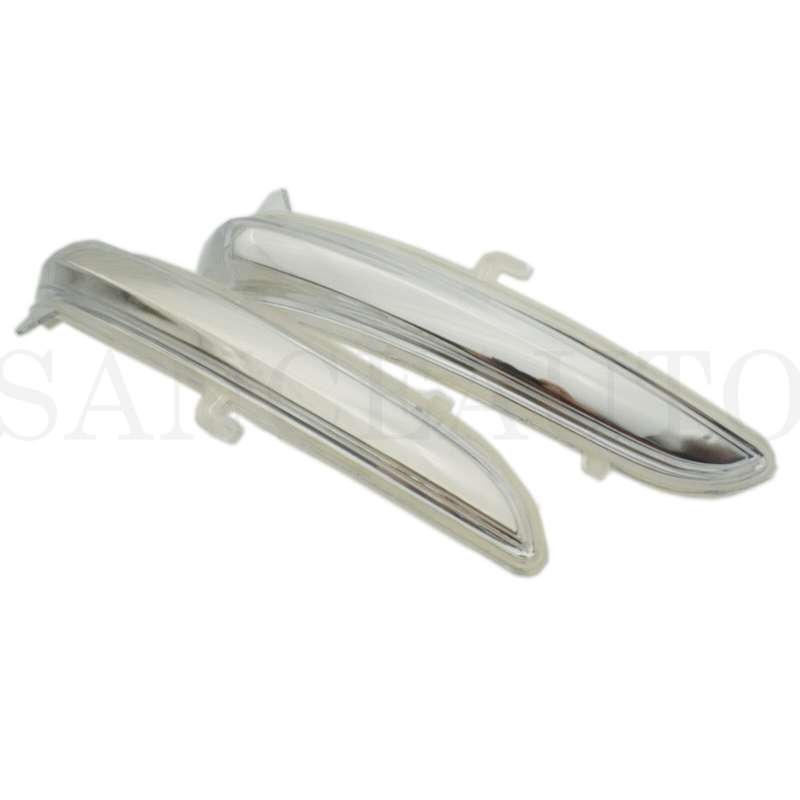 2PCS Clear Rear View Mirror Lamp Turn Signal Light Lens For Peugeot 208 12-17