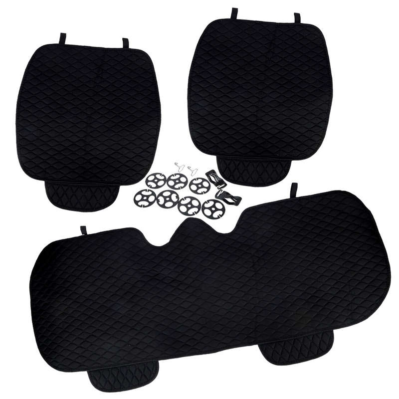 1x Universal Black Non-Slip Car Front Rear Seat Cover Protector Cushion Pad New