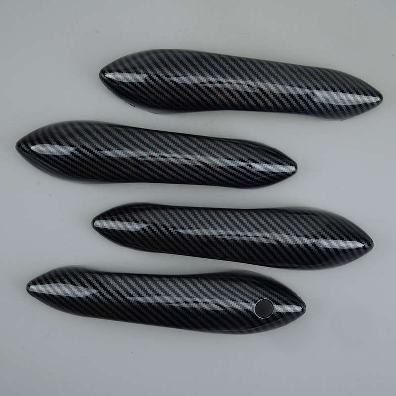 Carbon Fiber ABS Exterior Door Handle Cover Trim Fit For BMW 5 Series F10 11-16
