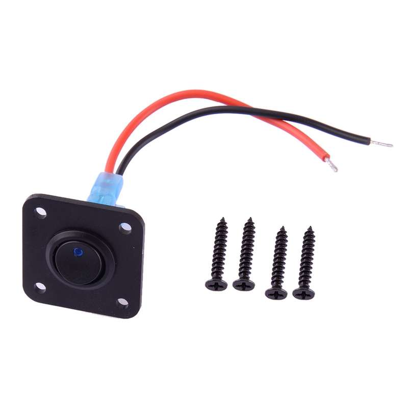 1 Gang Toggle Rocker Switch Panel Blue LED Light for Car Marine Boat Waterproof