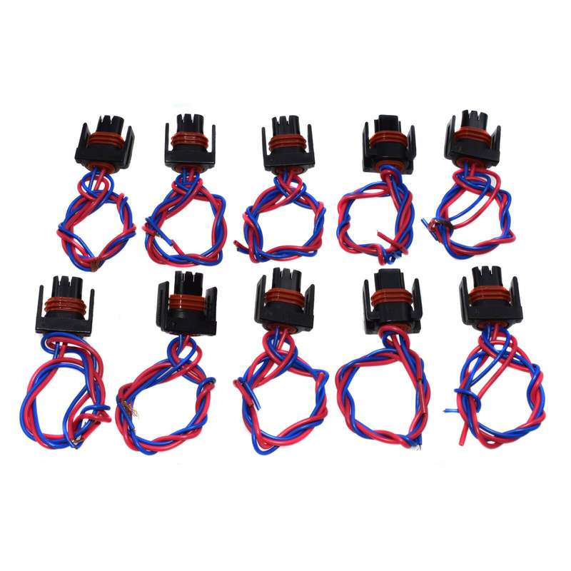 Set 10PCS Electrical Pigtail wire Harness Connector for Fuel Pressure Regulator