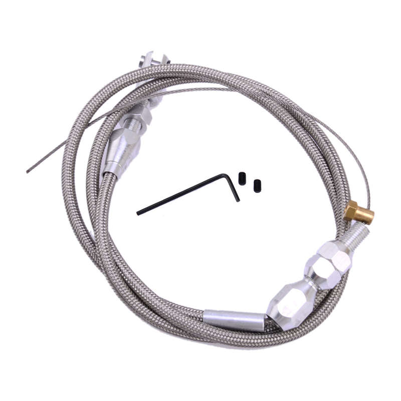 36" Universal Car Throttle Accelerator Cable Stainless Steel Braided Style