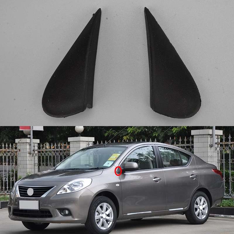 1Pair Fender Corner Window Mirror Molding Trim Fit For Nissan Versa 2012-2014 zx