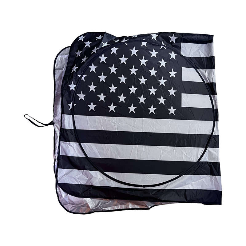 Fit For Chevy Silverado 1500 2500HD Truck Windshield Sun Shade Covers US Flag.