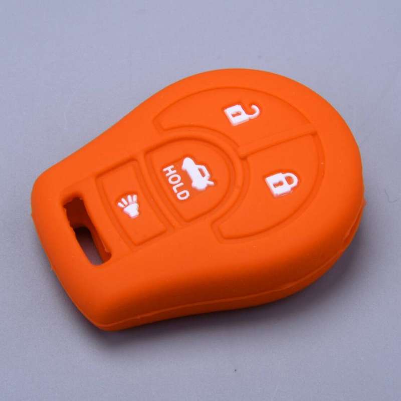 Orange Silicone Key Fob Cover Fit For Nissan Rogue Versa Sentra Juke NV200 Cube
