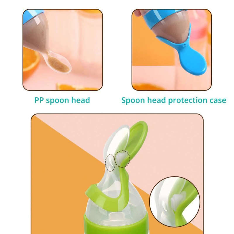 Baby Silicone Squeeze Feeding Bottle