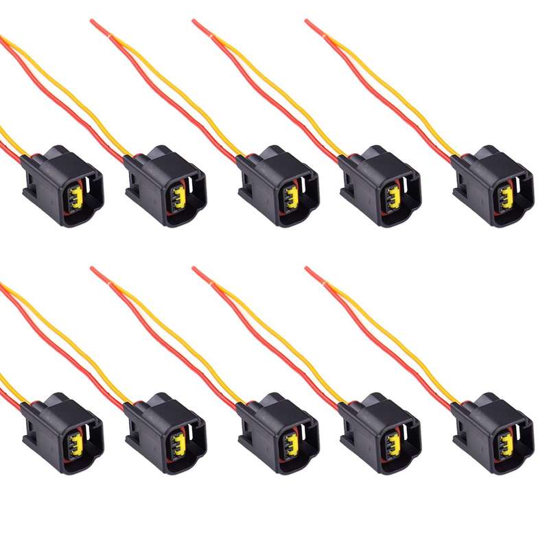 10x Ignition Coil Connector Modular Set Fit for 1991-11 Ford Focus Mustang Edge