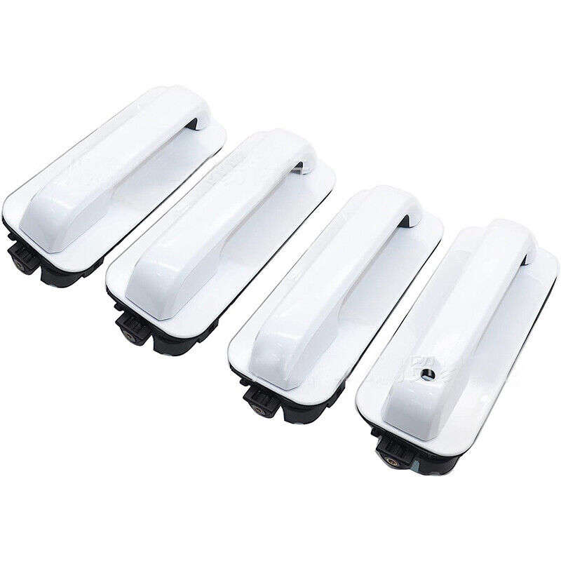 4Pcs For Ford F-150 2015-2020 Oxford White Door Handles Front and Rear Set