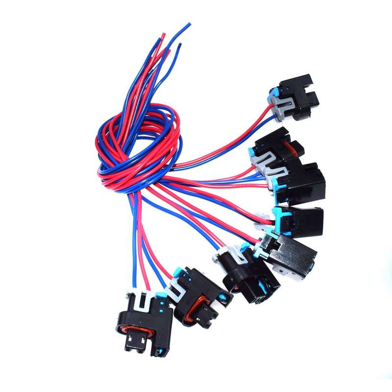 8 PCS Harness Plug Wire 2-way for GM Saturn Fuel Injector 575356 1P1575 PT2135