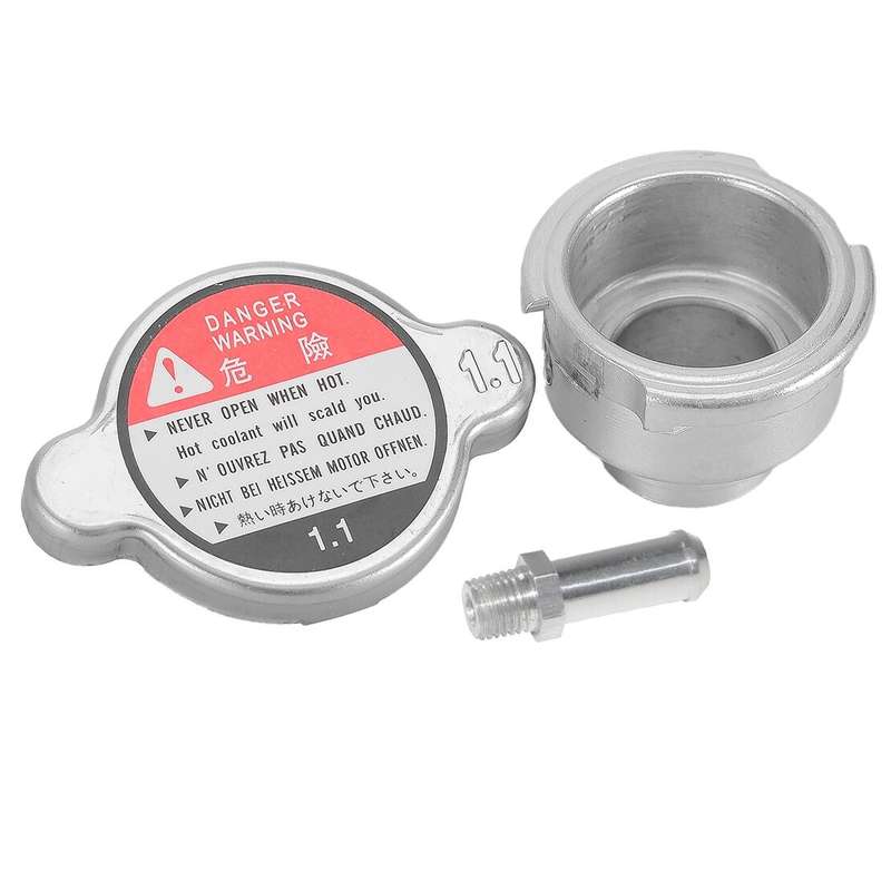 Aluminum Weld On Radiator Filler Neck 32mm 1-1/4" ID with 1.1 Bar Radiator Cap