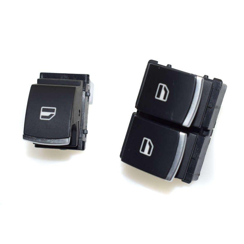 2Pcs Chrome Electric Power Switch Window For VW Volkswagen Golf Rabbit GTI R32