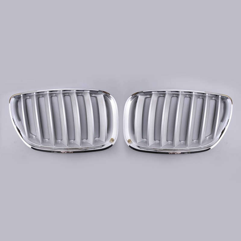 2Pcs Front Bumper Grille Hood Kidney Grill Fit For BMW X5 E53 04-06