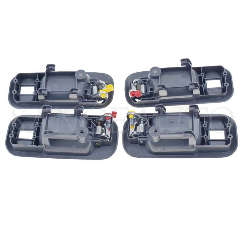 4PCS Inside Interior Door Handles Set Grey Gray CHROME for 1997-2001 Honda CRV