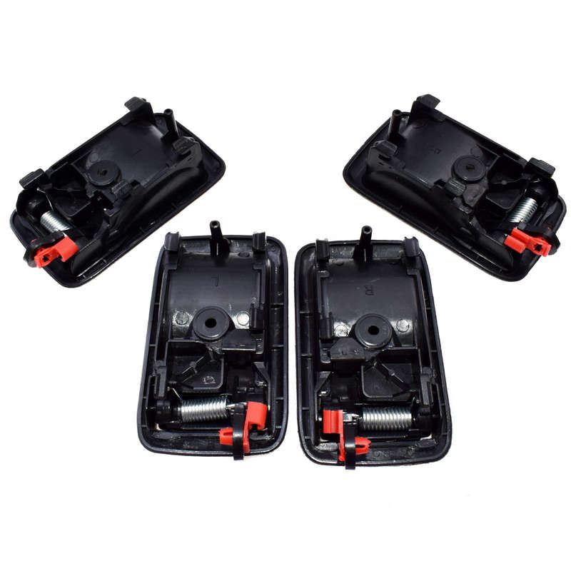 Door Handles Inside Interior Black LH & RH Set 4PCS for Tercel 4Runner Tacoma