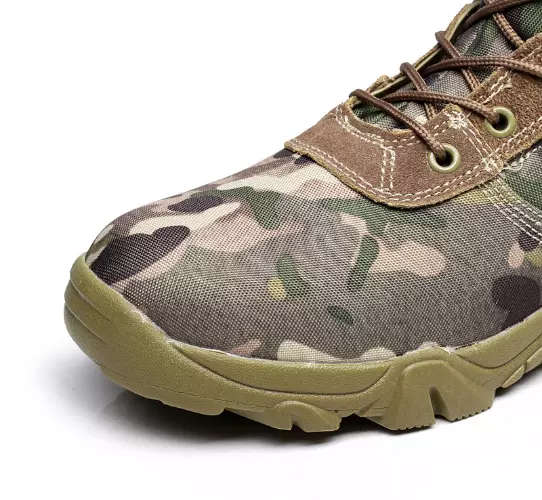 (Hommes) Anti-Slip Safety Breathable Shock-Absorbing Climbing Hiking Tactical Ankle Boots - Green