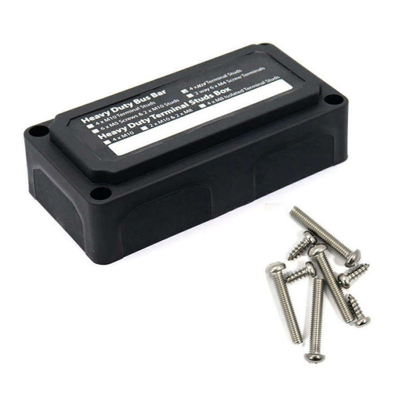 Universal 48V 300A M8(5/16") 4 Stud Heavy Duty Bus Bar Power Distribution Block~