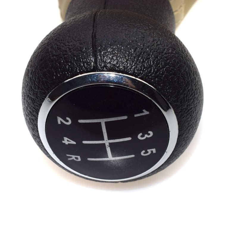 Beige Cover Black 5 Speed Gear Shift Knob Gaitor Boot For VW Passat B5 B5.5 AUDI