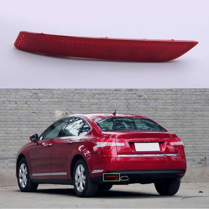 Left Rear Bumper Reflector Tail Light Lamp Lens Fit for Citroen C5 2008-2015