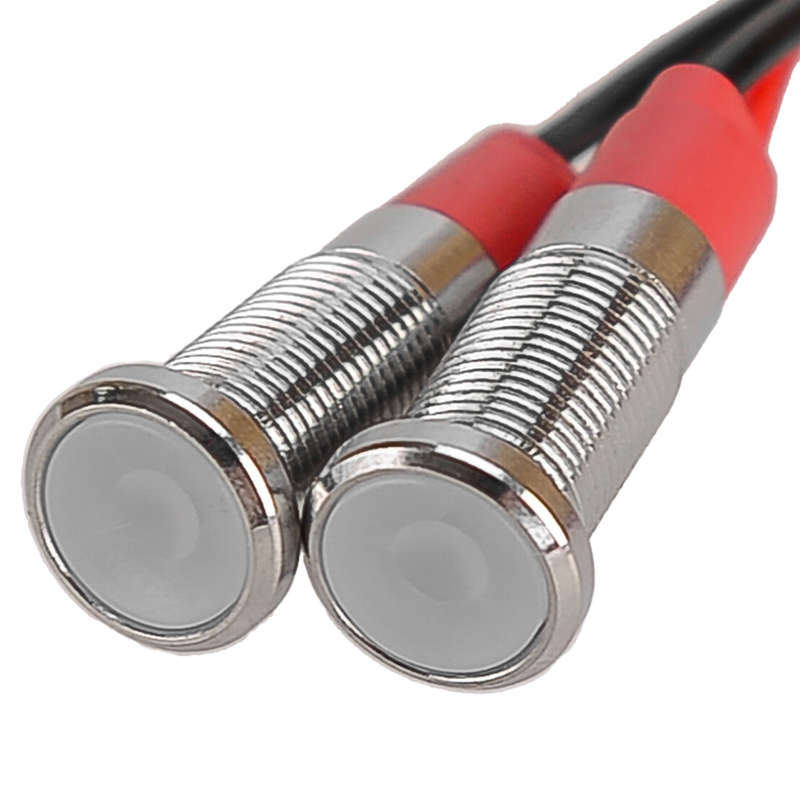 2x Motorcycle 6mm Ultra Small LED Brake Running Tail Light Panel Pilot Lamp