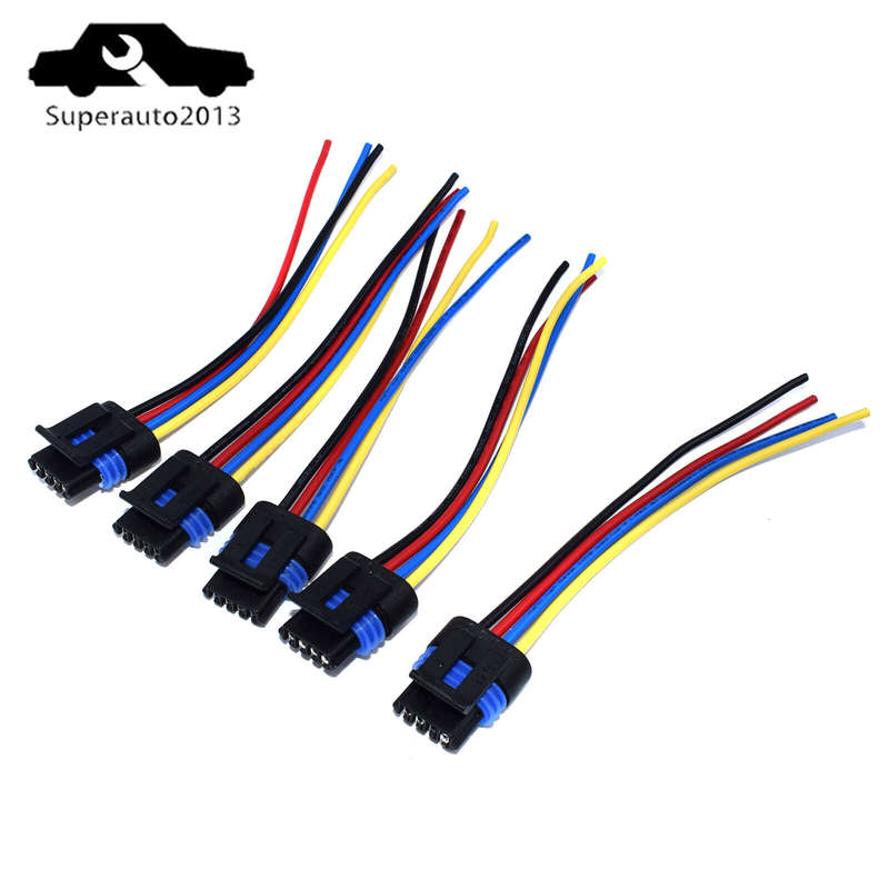 5PCS New 4 Way IAC Flat Idle Air Control Valve Connector For 1992-04 GM 88862215