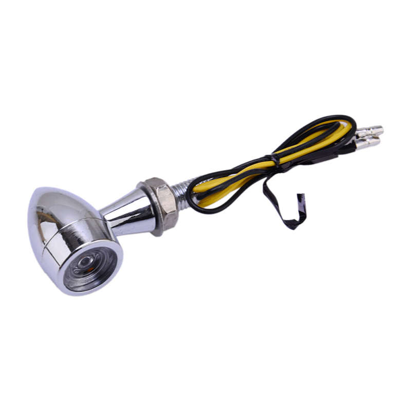 2x Motorcycle Amber Mini Bullet LED Turn Signal Light Brake Lamp Indicator