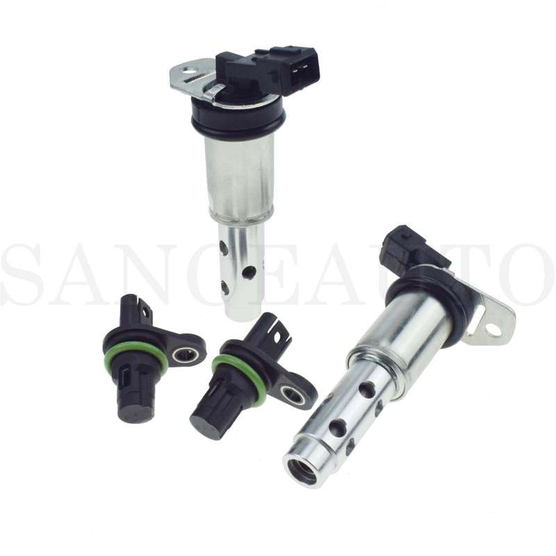 Camshaft Position Sensor & Variable Valve Timing Solenoid 4PCS For BMW N51 N52