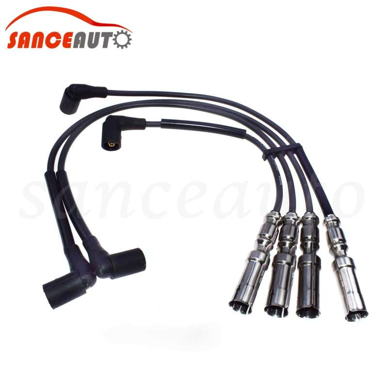 New Spark Plug Wire Set For VW Beetle Bora Golf GTI Jetta 2.0L SOHC 27588 144054