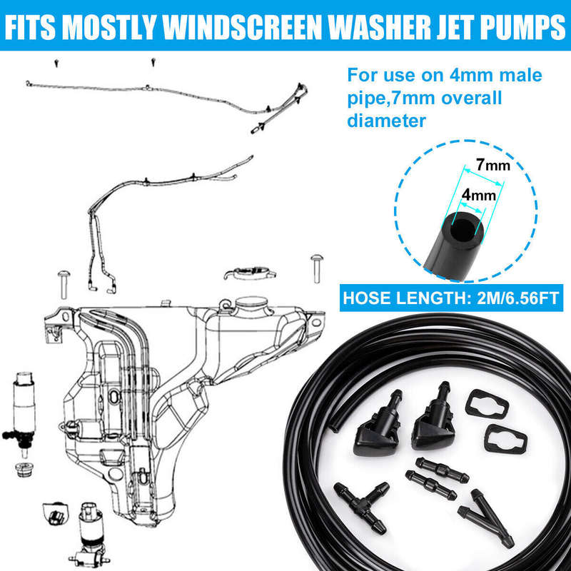 Windshield Washer Squirter Nozzle Spray Jet Kit for Chrysler Dodge Ram 4805742AB
